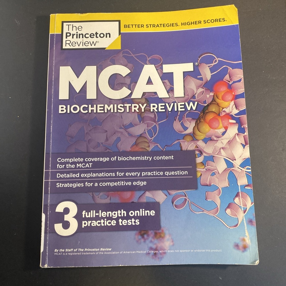 MCAT Biochemistry Review (Graduate School Test Preparation) - Paperback - GOOD